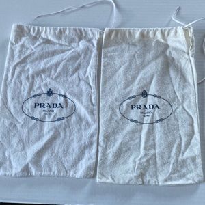 2-Prada shoe or purse dust cover with draw strings